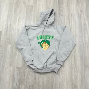 Vintage Lucky Charms Sweatshirt Men's Medium Gray 2005 Cereal Promo Y2K 2000s